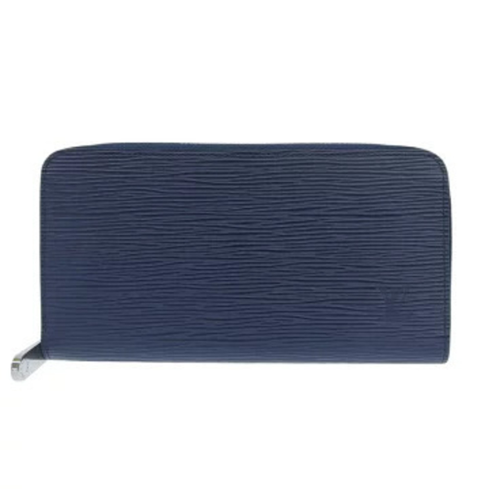 Louis Vuitton Epi Zippy Wallet Round Zipper Long Leather Blue
